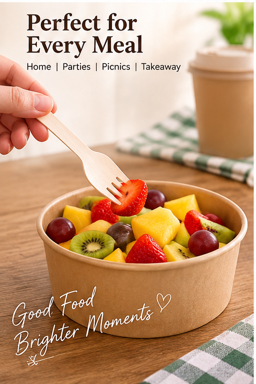 Eco-Friendly Wooden Forks – Biodegradable Disposable Cutlery