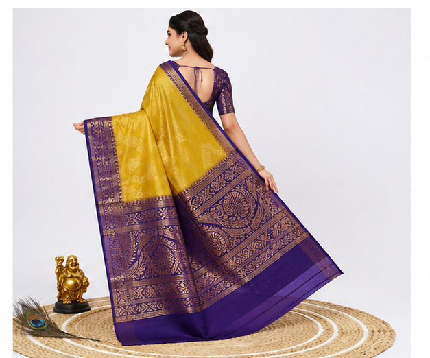 Foil Print Saree
