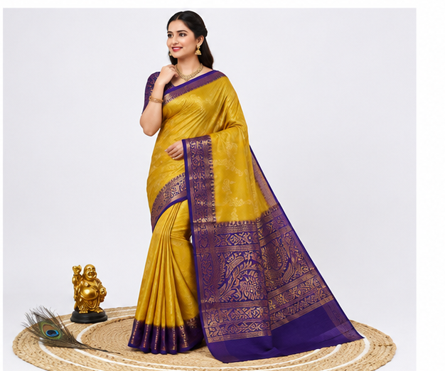 Foil Print Saree