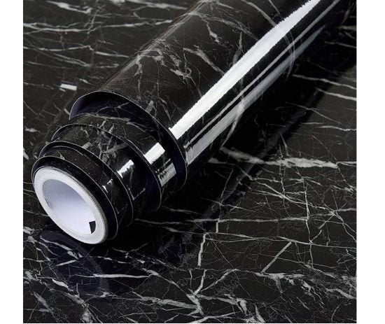 60x200 cm Black Marble Foil Roll