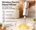 Wireless Electric Hand Mixer – Portable One-Touch Kitchen Mixer