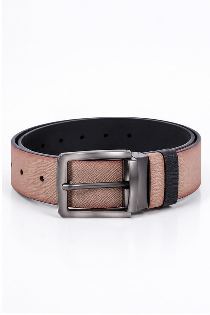 Men’s Reversible Brown & Black Textured Belt