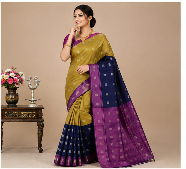 Half and Half Sarees