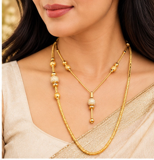 One gram gold plated. Mop chain price 850. Shots chain price 650.