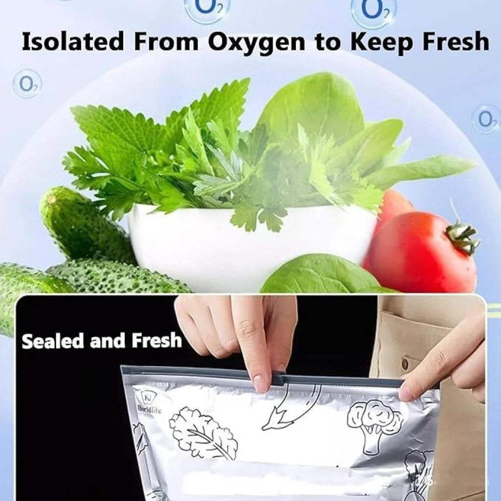 10 pcs Reusable Aluminum Foil Bag Food Storage