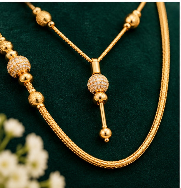 One gram gold plated. Mop chain price 850. Shots chain price 650.