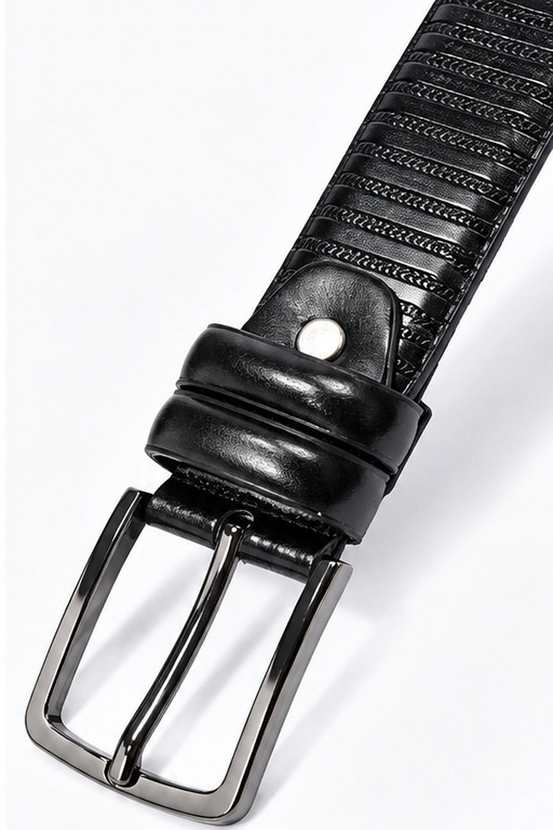 Men's PU Textured Casual Belt