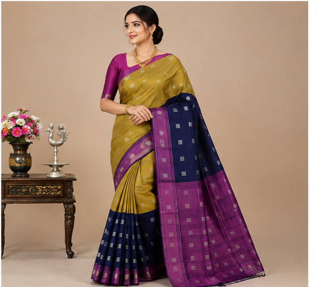 Half and Half Sarees