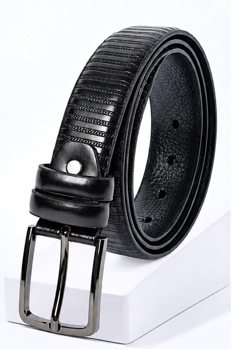 Men's PU Textured Casual Belt