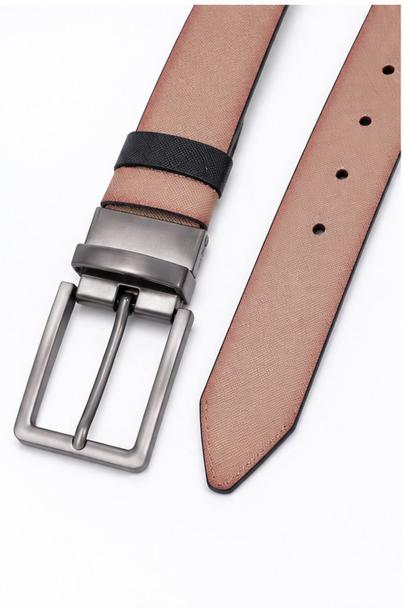 Men’s Reversible Brown & Black Textured Belt