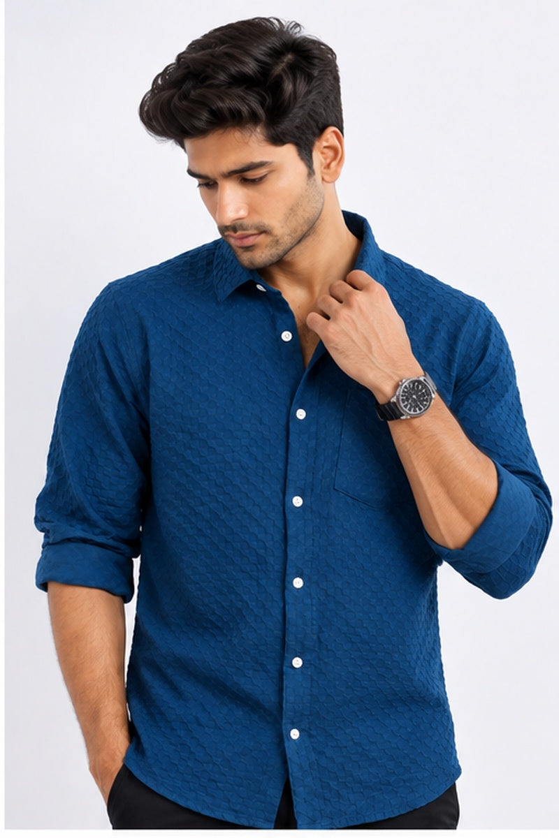 Men's Textured Casual Shirt