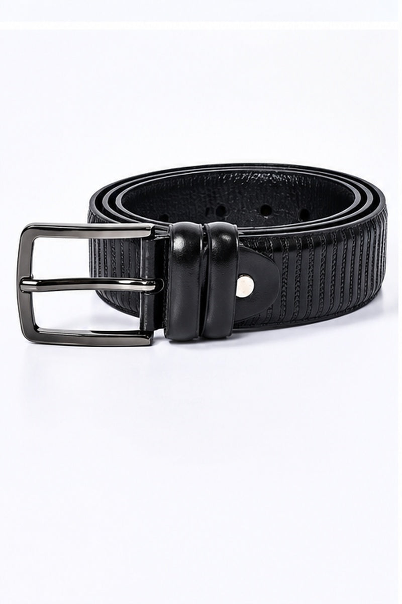 Men's PU Textured Casual Belt
