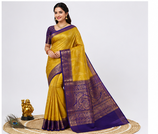 Foil Print Saree