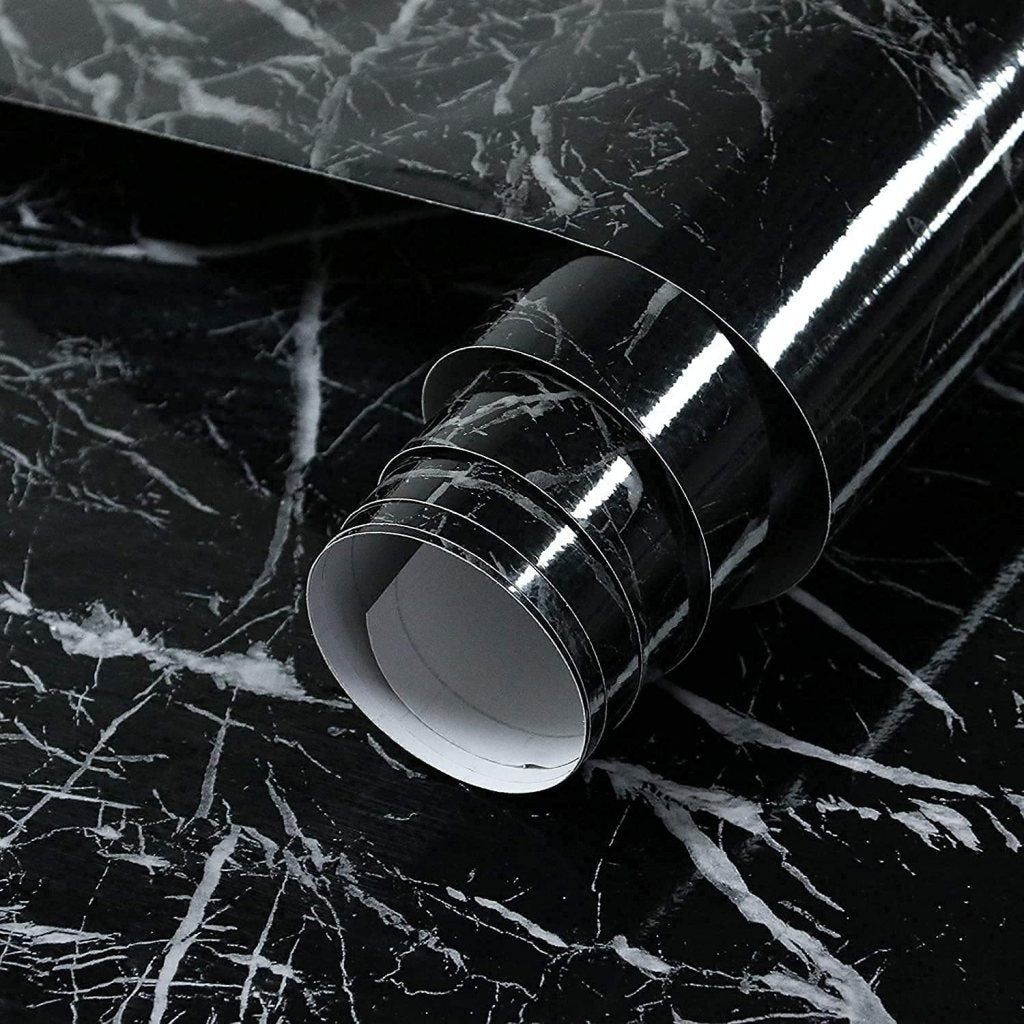 60x200 cm Black Marble Foil Roll