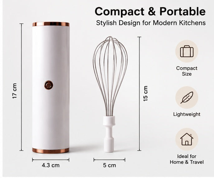 Wireless Electric Hand Mixer – Portable One-Touch Kitchen Mixer