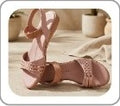 Women’s Pink Backstrap Casual Sandals with Wedge Heel
