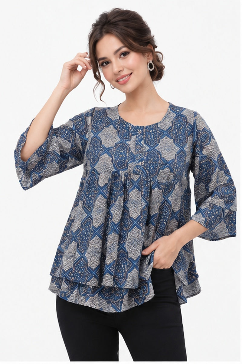 Georgette Printed Montifs Printed Tops