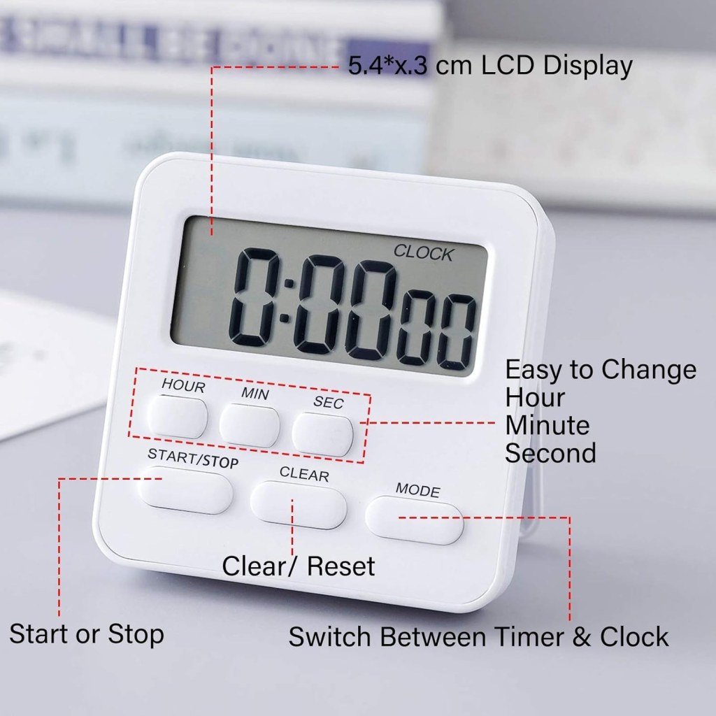 Digital Kitchen Timer Alarm Clock