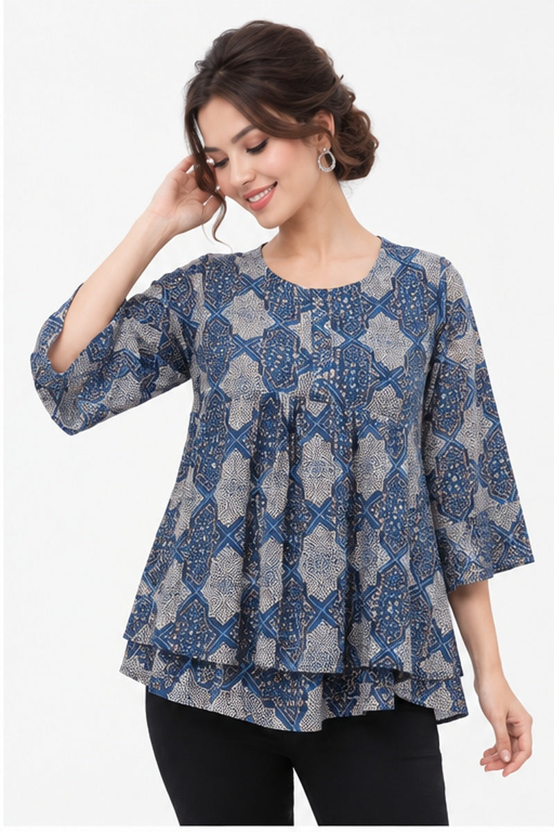 Georgette Printed Montifs Printed Tops