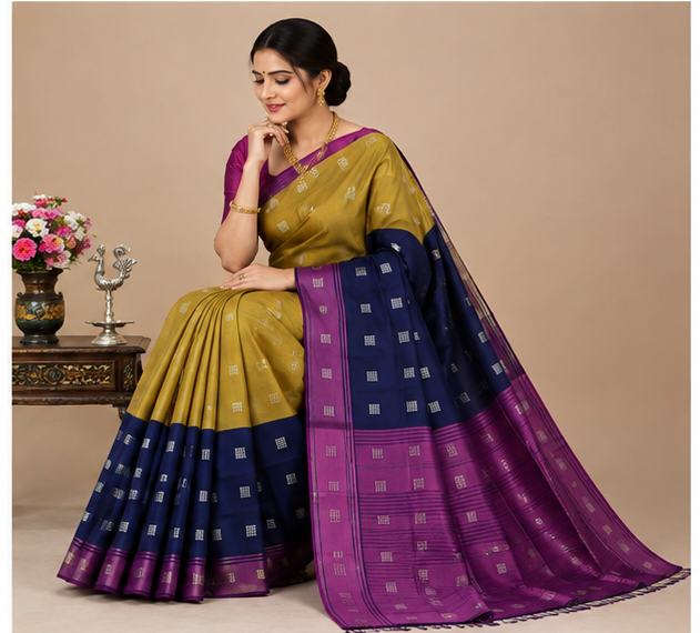 Half and Half Sarees