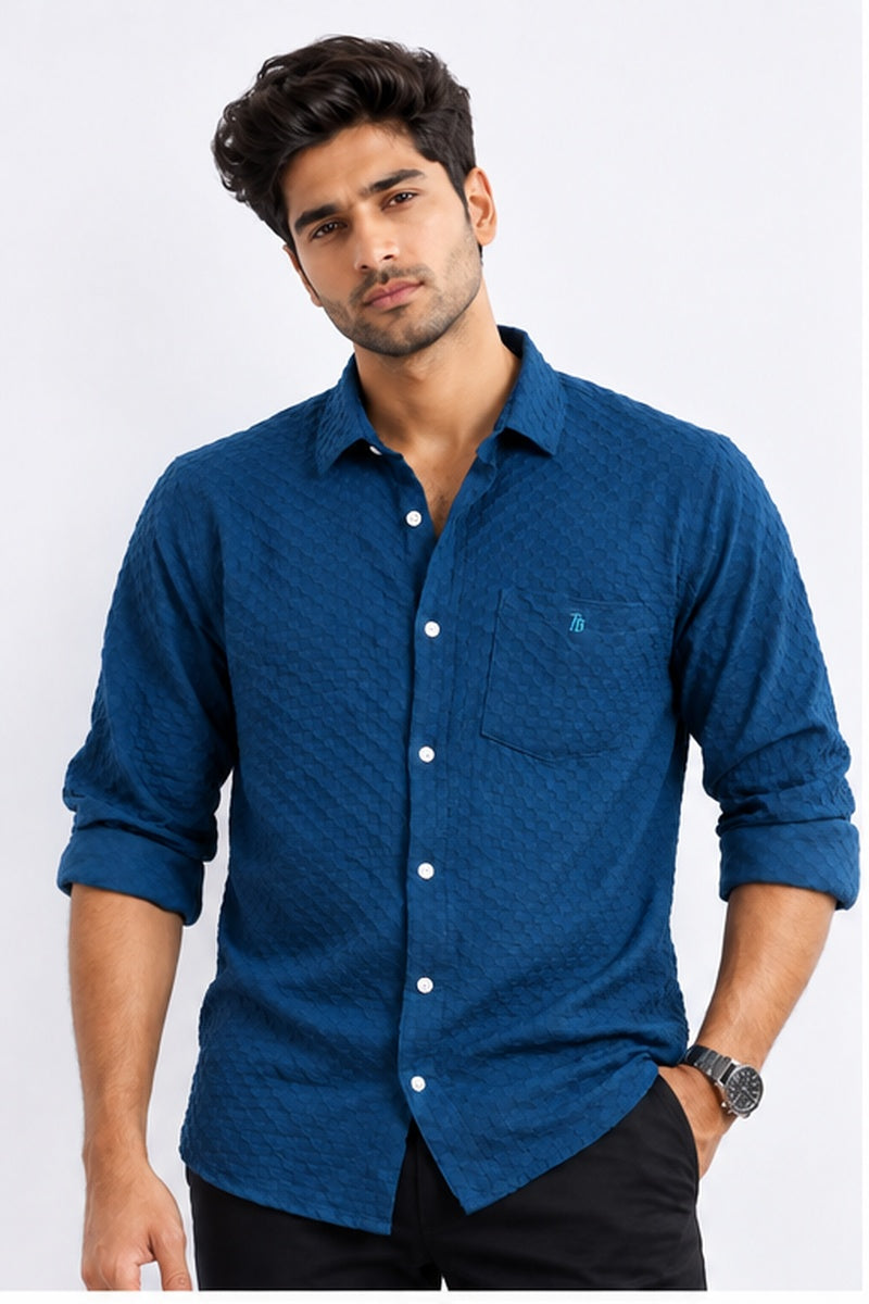 Men's Textured Casual Shirt