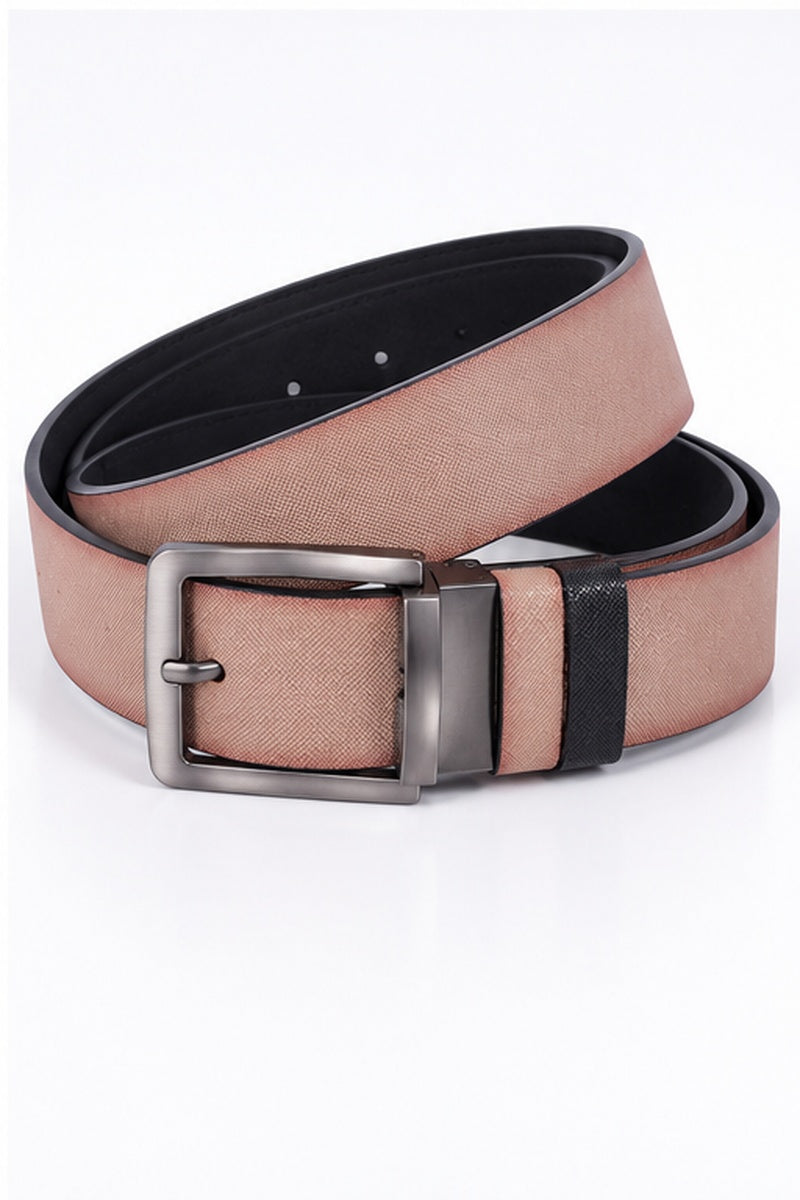 Men’s Reversible Brown & Black Textured Belt
