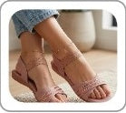 Women’s Pink Backstrap Casual Sandals with Wedge Heel