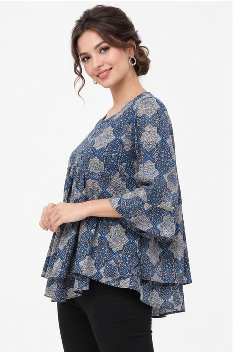 Georgette Printed Montifs Printed Tops