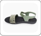 Women’s Green Backstrap Casual Flat Sandals