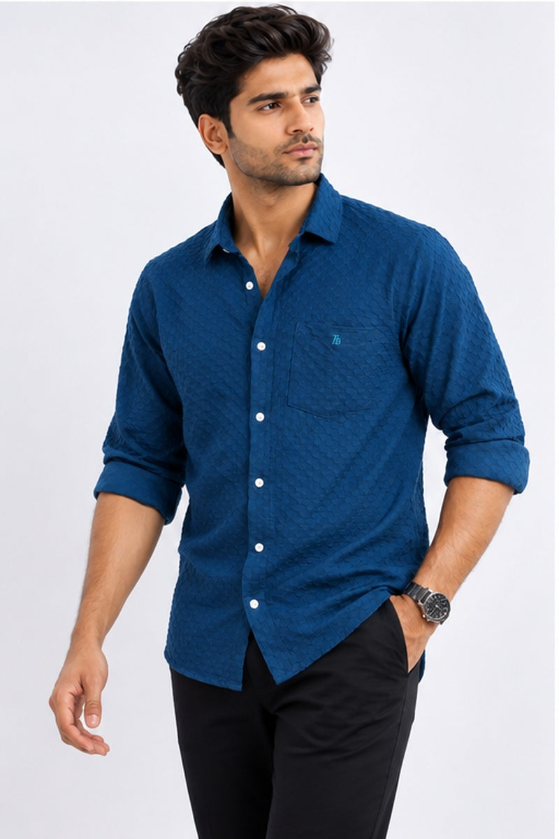 Men's Textured Casual Shirt