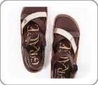 Women’s Printed Wedge Sandals with Adjustable Straps