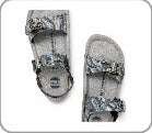 Women’s Printed Wedge Sandals with Adjustable Hoop Straps